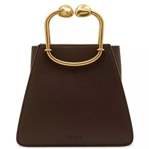Cult Gaia Maxine Top Handle Leather Bag In LuWak